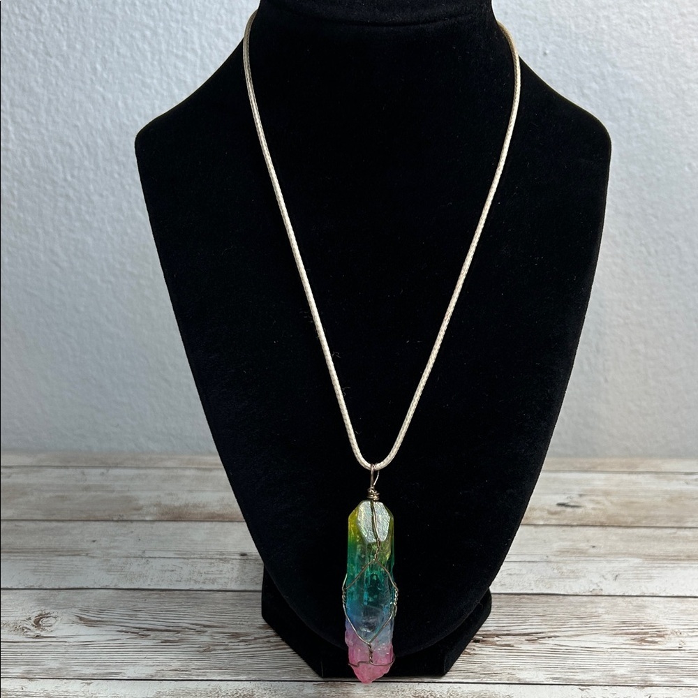 Multicolor Crystal Pendant Necklace